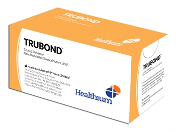 SUTURA NON ASS. TRUBOND calibro 2/0, curva 1/2, ago 17 mm - 90 cm - verde