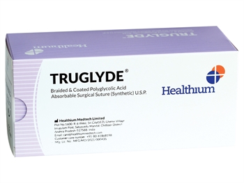 SUTURA ASS. TRUGLYDE calibro 3/0, curva 3/8, ago 19 mm - 45 cm - viola