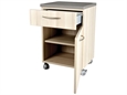 COMODINO con cassetto - beige striato