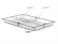 CASSETTO ISO PLASTICA TRASPARENTE 600x400x50 mm - chiuso