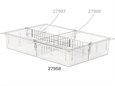 CASSETTO ISO PLASTICA TRASPARENTE 600x400x100 mm - chiuso