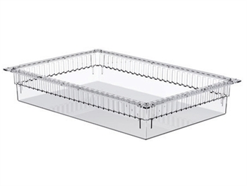 CASSETTO ISO PLASTICA TRASPARENTE 600x400x100 mm - aperto