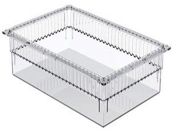 CASSETTO ISO PLASTICA TRASPARENTE 600x400x200 mm - aperto