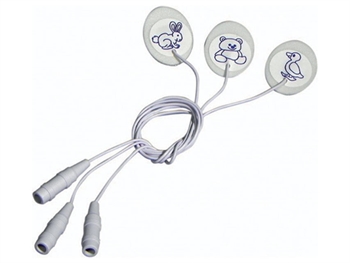 ELETTRODI FOAM MONOUSO 23-30 mm ovali con cavo 35cm - pediatrici