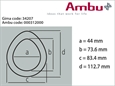 MASCHERINA AMBU NR. 3/4 - adulto blu piccola