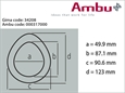 MASCHERINA AMBU NR. 5 - adulto blu