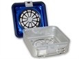 CONTAINER CON FILTRO piccolo h100 mm - blu forato