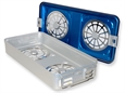 CONTAINER CON FILTRO grande h100 mm - blu forato