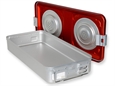 CONTAINER CON VALVOLA grande h100 mm - rosso