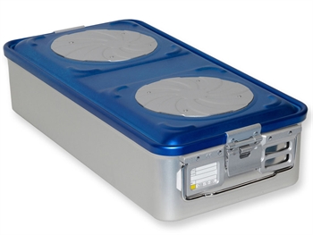 CONTAINER CON VALVOLA grande h135 mm - blu forato