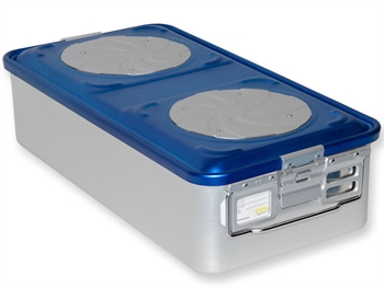 CONTAINER CON VALVOLA grande h150 mm - blu forato
