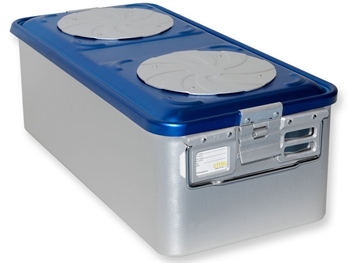 CONTAINER CON VALVOLA grande h200 mm - blu forato