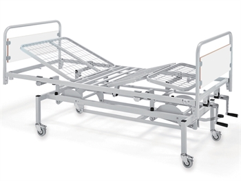 LETTO A TRE SEZIONI AD ALTEZZA VARIABILE - 2 manovelle - con ruote