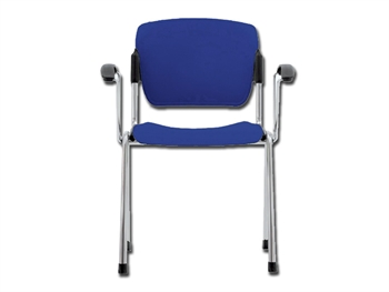 SEDIA IMPILABILE CON BRACCIOLI - blu
