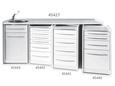 CASSETTIERA MOBILE GE414 4 cassetti 49 cm - bianca