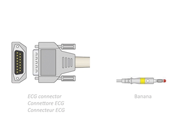CAVO PAZIENTE ECG 2,2 m - banana - compatibile Biocare, Edan, Nihon, altri